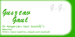 gusztav gaul business card